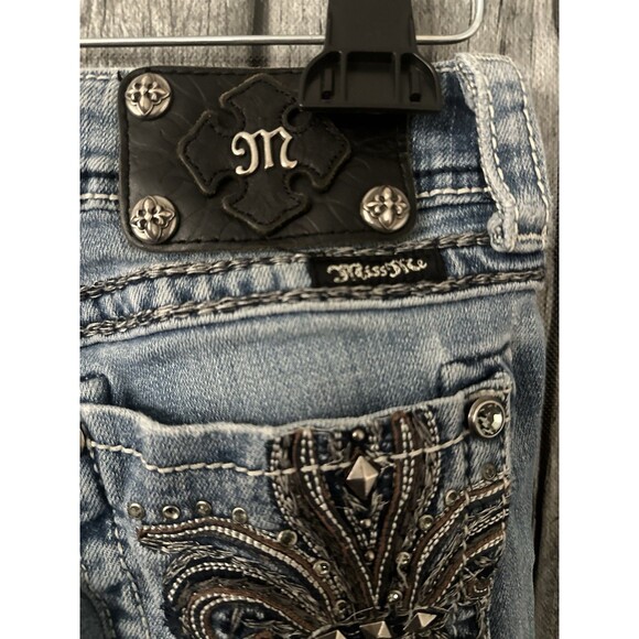 Miss Me Jeans easy boot cut JP5497B denim womens Size 25 Dark Blue Jeans - Picture 6 of 7